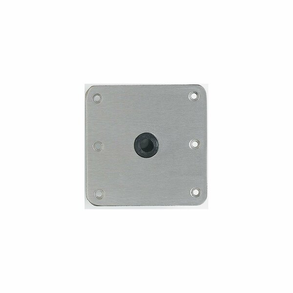 Attwood Lock'N-Pin 3/4 Base Plate 7 x 7 Non-Threaded Stainless Steel w/Nylon Bushing 67739-SS